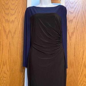 NWT Ralph Lauren Blue and Black Dress